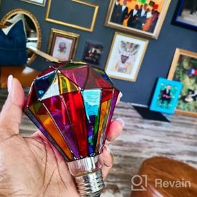 img 6 attached to Illuminate Your Space In Style With I-SHUNFA'S Stained Glass LED Light Bulbs - Perfect For Home, Parties, And Festive Occasions