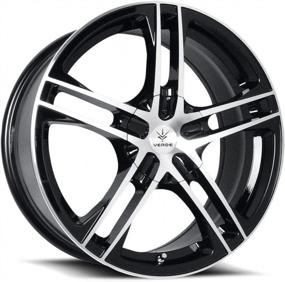 img 4 attached to Upgrade Your Car'S Style With The Verde V36 Protocol Gloss Black Wheel - Dual Bolt Pattern, 17X7" Size, And +40Mm Offset