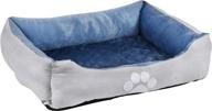 🐶 long rich rectangle bolster pet bed: comfy medium-sized dog bed for ultimate relaxation logo