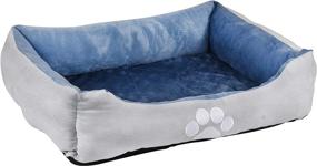 img 4 attached to 🐶 Long Rich Rectangle Bolster Pet Bed: Comfy Medium-Sized Dog Bed for Ultimate Relaxation