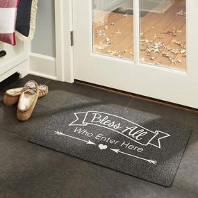 img 3 attached to Приветствуйте гостей прочным дверным ковриком SoHome из натурального каучука - нескользящим, ультравпитывающим и легко чистящимся!