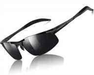 🕶️ aisswzber men's polarized sports sunglasses - metal frame uv protection shades for driving (model 8177) logo