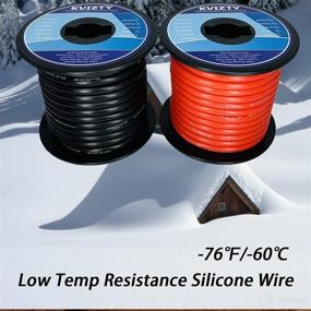 img 1 attached to KVIZTY 8 Gauge Silicone Wire【25ft Red】- Super Flexible 8 AWG Automotive 🔴 Cable, 1650 Strands, 0.08mm Stranded Tinned Copper Conductor, 8.3mm² Size, High Temperature 200℃/392℉ 600V
