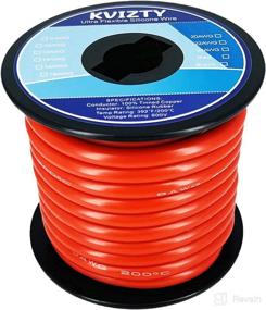 img 4 attached to KVIZTY 8 Gauge Silicone Wire【25ft Red】- Super Flexible 8 AWG Automotive 🔴 Cable, 1650 Strands, 0.08mm Stranded Tinned Copper Conductor, 8.3mm² Size, High Temperature 200℃/392℉ 600V
