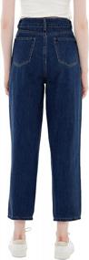 img 1 attached to Anna-Kaci Women'S High Waisted Boyfriend Jeans | Loose Tapered Crop Pants
