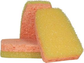 img 4 attached to 🧽 Dawn Scrubtastic Non-Scratch 3-Pack Sponge, Medium Size, in Yellow