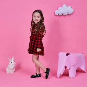 img 3 attached to 🐃 Buffalo Button Shirts for Toddler Girls' Clothing - Flannel Tops, Tees, and Blouses