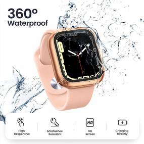 img 2 attached to Защитите свои Apple Watch с помощью Goton'S 2 In 1 Screen Protector Case — водонепроницаемый и защитный на 360 градусов для серии SE 6 5 4 44 мм