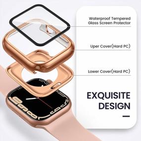 img 1 attached to Защитите свои Apple Watch с помощью Goton'S 2 In 1 Screen Protector Case — водонепроницаемый и защитный на 360 градусов для серии SE 6 5 4 44 мм