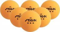 6 pack of stiga 3 star table tennis balls - quality & durability guaranteed! логотип