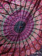 img 1 attached to Twin Size 55X85 Boho Wall Tapestry Set Of 2 - Bohemian Mandala Tapestry Hanging, Hippie Indian Beach Blanket Or Tablecloth, Large Yoga Mat For Meditation - Blue And Pink review by Melissa Hall