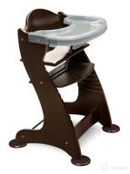 👶 embassy convertible wood baby high chair: height adjustable with dual trays - perfect for growing little ones! logo