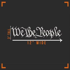 img 2 attached to 🚗 We The People Silver Decal Vinyl Sticker for Auto Car Truck Wall Laptop – 12"x 3" Size