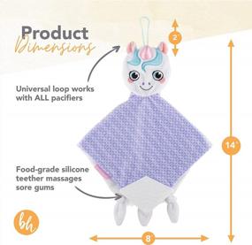 img 2 attached to Soft And Plush PaciPal Unicorn Blanket - 2-In-1 Stuffed Animal And Security Blanket For Newborns