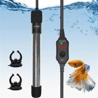 jestop 100w submersible aquarium heater with external temperature controller - adjustable mini turtle tank and fish tank heater with suction cups for saltwater & freshwater логотип