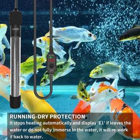 img 2 attached to JESTOP 100W Submersible Aquarium Heater with External Temperature Controller - Adjustable Mini Turtle Tank and Fish Tank Heater with Suction Cups for Saltwater & Freshwater