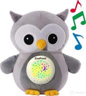 🦉 zoopond - baby soother, night light and sound machine, crib toys with music and lights, crib soother, crib light, infant sleep aid, owl sound machine, white noise machine for baby (grey) logo