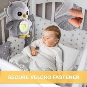 img 2 attached to 🦉 ZooPond - Baby Soother, Night Light and Sound Machine, Crib Toys with Music and Lights, Crib Soother, Crib Light, Infant Sleep Aid, Owl Sound Machine, White Noise Machine for Baby (Grey)