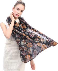 img 1 attached to 🧣 Lina Lily Womens Infinity Lightweight Women's Accessories: Chic Scarves & Wraps for Fashionable Women