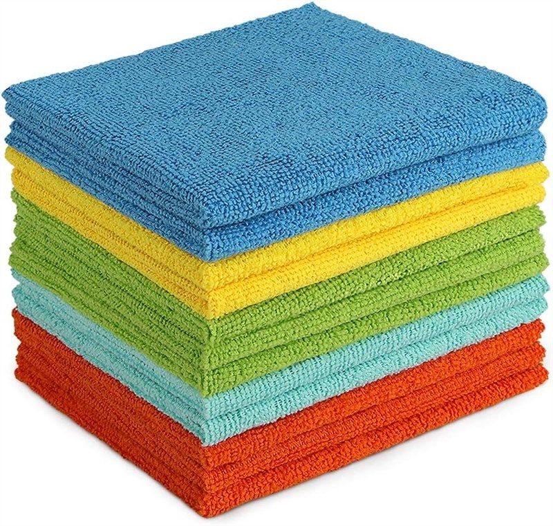 AIDEA Microfiber Cleaning Cloths-12PK, Softer Highly Absorbent, Lint Free  Streak Free for House, Kitchen, Car, Window Gifts(12in.x12in.)  Blue/Green/Grey 12x12