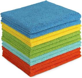 img 4 attached to AIDEA Microfiber Cleaning Cloths - 12 Pack: All-Purpose, Highly Absorbent, Lint-Free, Streak-Free Wash Cloth for House, Kitchen, Car, Window - Ideal Gifts (12in.x 12in.)