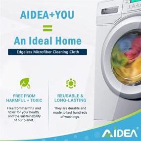 img 2 attached to AIDEA Microfiber Cleaning Cloths - 12 Pack: All-Purpose, Highly Absorbent, Lint-Free, Streak-Free Wash Cloth for House, Kitchen, Car, Window - Ideal Gifts (12in.x 12in.)
