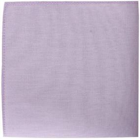 img 3 attached to Cotton-Linen Blend Blush Purple Pocket Square Wedding Handkerchief For Groomsmen