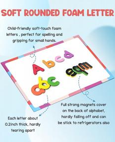 img 1 attached to 234 Pcs Alphabet Letters Kit With Double-Sided Magnet Board - Colorful Foam Magnetic Letters For Preschool Kids Toddler Spelling And Learning - Gamenote Classroom