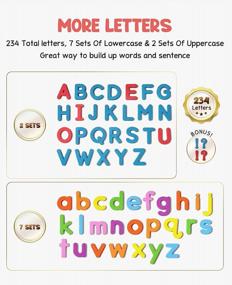 img 3 attached to 234 Pcs Alphabet Letters Kit With Double-Sided Magnet Board - Colorful Foam Magnetic Letters For Preschool Kids Toddler Spelling And Learning - Gamenote Classroom