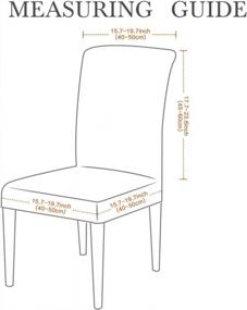 img 1 attached to Set Of 2 VIVOTE Printed Stretch Dining Chair Covers - Removable And Washable Slipcovers For Parsons Chairs, Perfect For Kitchen, Dining Room, Hotel And Ceremony Décor