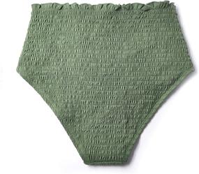 img 2 attached to SHEKINI Bathing Shirred Bandeau Swimsuit Women's Clothing : Swimsuits & Cover Ups