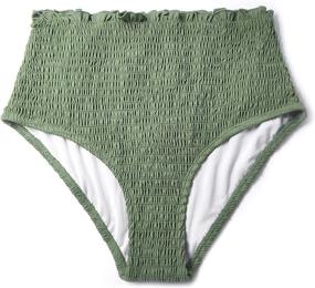 img 3 attached to SHEKINI Bathing Shirred Bandeau Swimsuit Women's Clothing : Swimsuits & Cover Ups