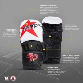 img 1 attached to Starpro MMA Gloves: Ultimate Protection For Sparring, Striking, And Grappling - Perfect For All MMA Training Needs!