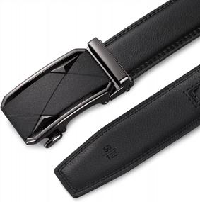 img 2 attached to SENDEFN Men'S Leather Belt W/ Automatic Ratchet Buckle & Gift Box - Dress Or Casual Trim To Fit