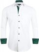 professional style | alizeal men’s slim fit dress shirt | long sleeve button-down | patchwork design logo