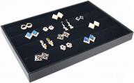 bocar jewelry display black showcase earring organizer holder tray (bp-eh) logo