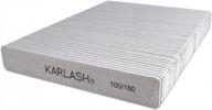 karlash professional double sided emery board jumbo zebra nail file 100/180 (50 pcs) logo