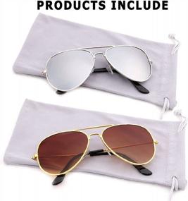 img 3 attached to UV Protection Aviator Sunglasses For Kids Age 2-9 - Creamily Girls Boys Eyewear