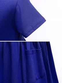 img 2 attached to TriKalor Dresses Sleeve Pleated Pockets Girls' Clothing via Dresses