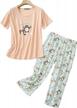 comfortable & stylish women's cotton pajama sets with short tops & capri pants for a restful sleep logo