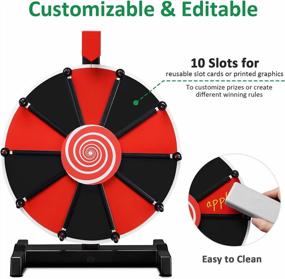 img 1 attached to DIY Series WinSpin 12 Inch Prize Wheel Tabletop Spinning Game With 10 Slots Fortune Design Carnival Spin