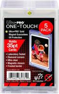 5-pack ultra pro 35pt one-touch magnetic trading card holders - protect your collection! logo
