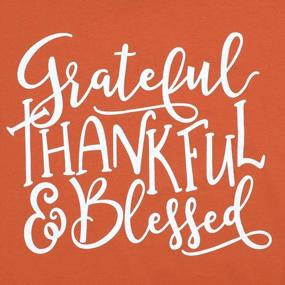 img 1 attached to Women'S Thanksgiving V-Neck T-Shirt: Letter Print Short Sleeve Tee - Grateful, Thankful, And Blessed - Casual Fall Tops