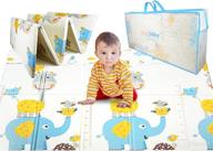 aiyoo baby play mat - foldable double-sided crawling mat for infants, toddlers, and kids, 77x69x0.6 inches logo