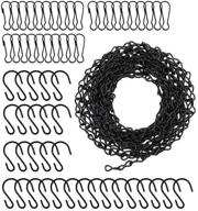 подвесные цепи suwimut black metal с 30 крючками s и 30 зажимами для универсального использования на открытом воздухе логотип