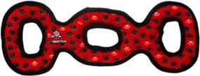 img 4 attached to TUFFY® - World'S Tuffest Soft Dog Toy® - Ultimate 3Way Tug - Squeakers - Multiple Layers. Made Durable, Strong & Tough. Interactive Play (Tug, Toss & Fetch). Machine Washable & Floats. (Red Paw)