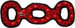 tuffy® - world's tuffest soft dog toy® - ultimate 3way tug - squeakers - multiple layers. made durable, strong & tough. interactive play (tug, toss & fetch). machine washable & floats. (red paw) logo