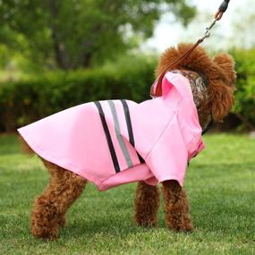 img 1 attached to 🐶 Wizland Dog Raincoat: Lightweight Waterproof Jacket for X-Small to XX-Large Dogs and Puppies with Hood