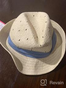 img 6 attached to 👒 LLmoway Kids Summer Straw Hat for Baby Toddler Boys - Fedora Beach Sun Hat - Infant Accessories