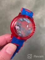 img 1 attached to Marvel Quartz Plastic Watch Color Boys' Watches review by Dhoal Black